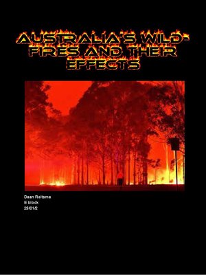 cover image of Australian Wild Fires and their Effect